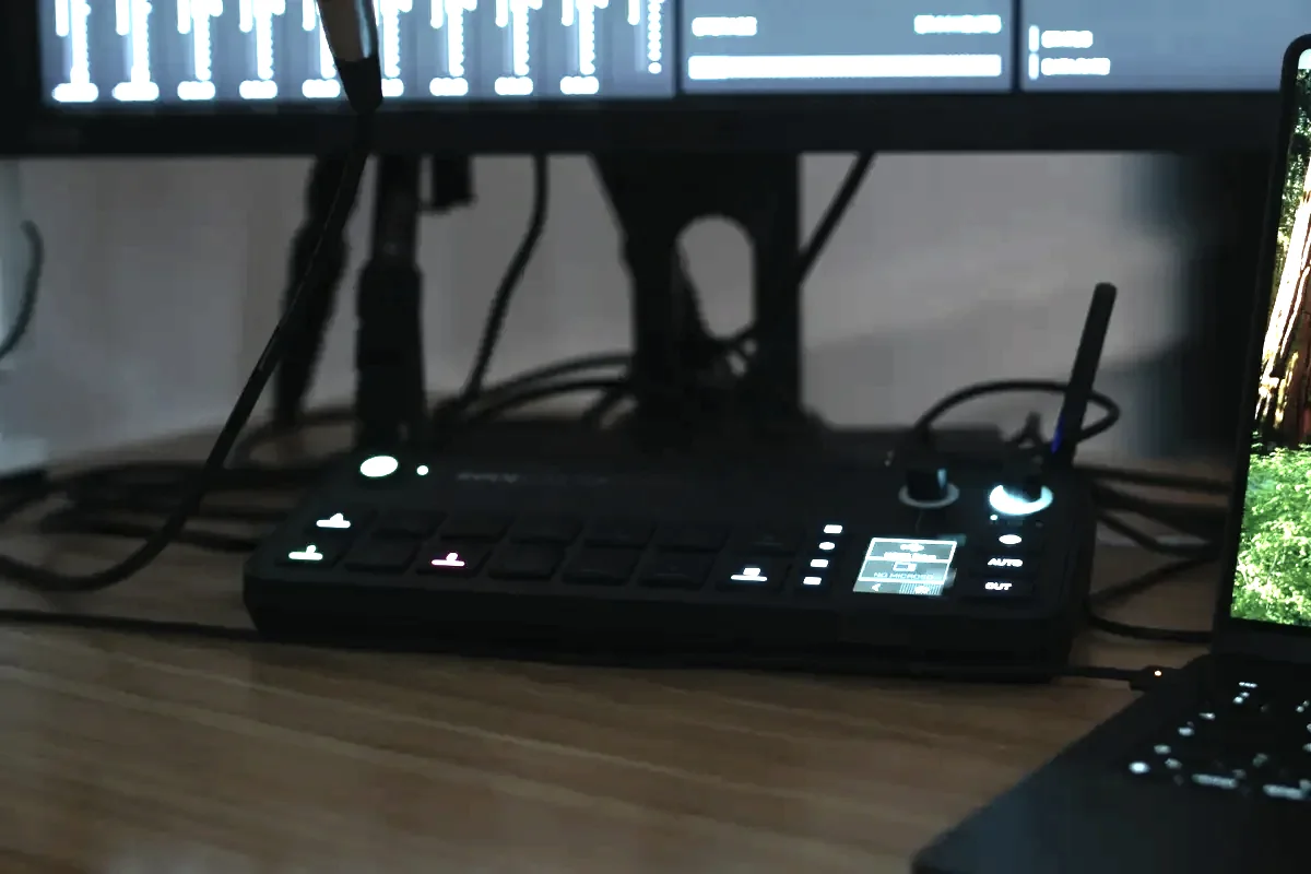 Rodecaster video production equipment