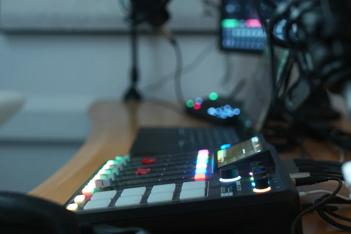 Professional technical desk setup